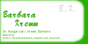 barbara kremm business card